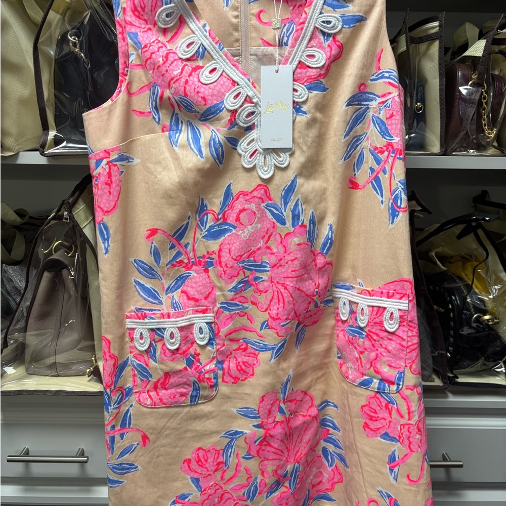 NWT Lilly Pulitzer Sidonie Stretch Shift dress Multi So Clawsome size 6 - Picture 2 of 4